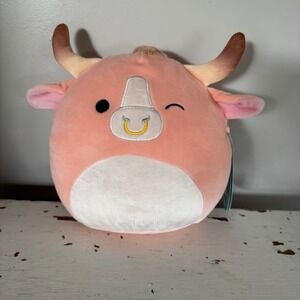 Squishmallows Howland Highland Cow Pink Plush